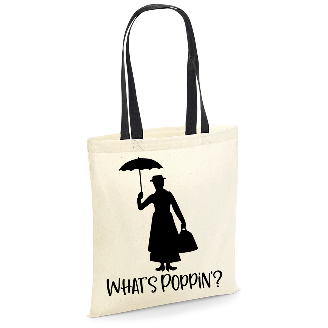 WHAT'S POPPIN? Baumwolltasche