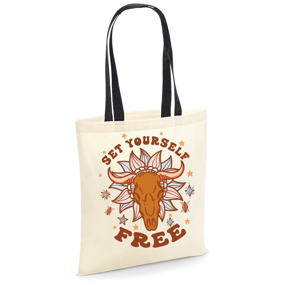 SET YOURSELF FREE Baumwolltasche
