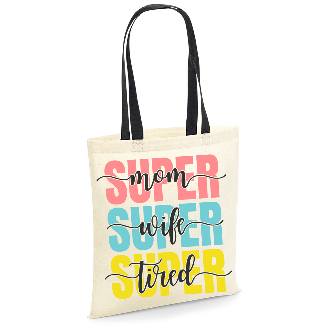 SUPER MOM Baumwolltasche