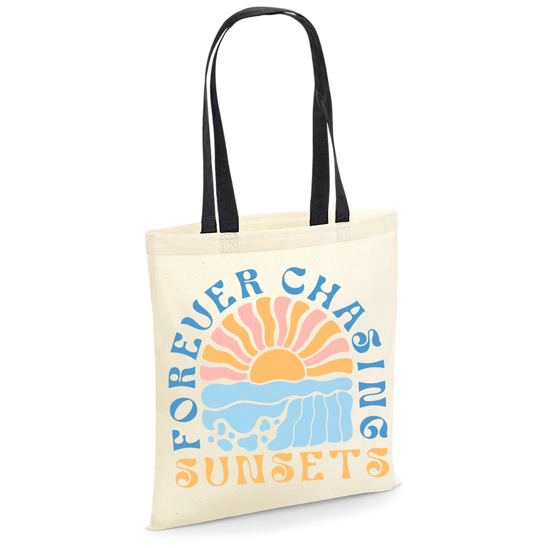 FOREVER CHASING SUNSETS Baumwolltasche