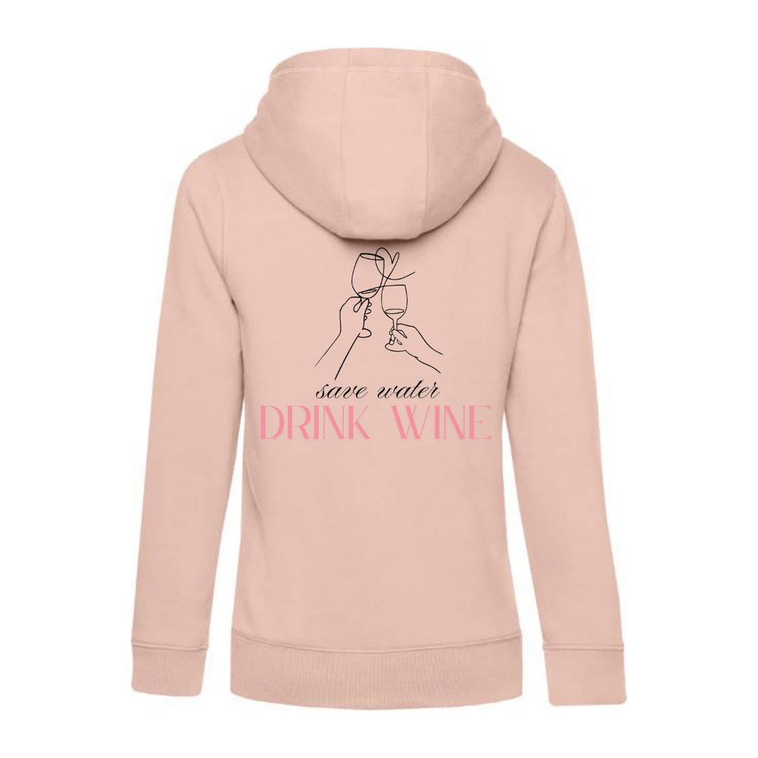 SAVE WATER DRINK WINE Hoodie-Damen