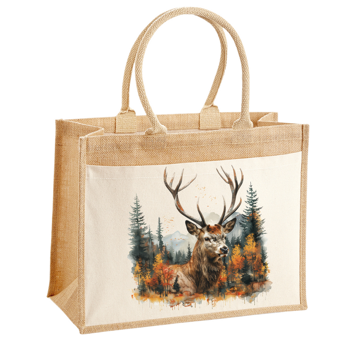 HIRSCH IM WALD Jute Shopper