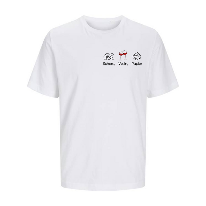 SCHERE, WEIN, PAPIER T-Unisex