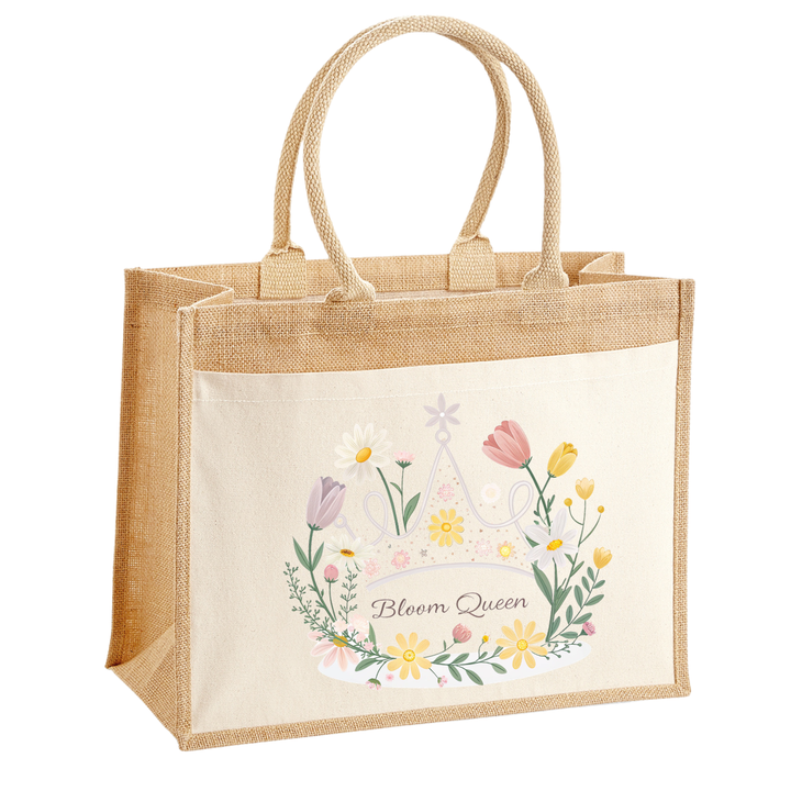 BLOOM QUEEN Jute Shopper