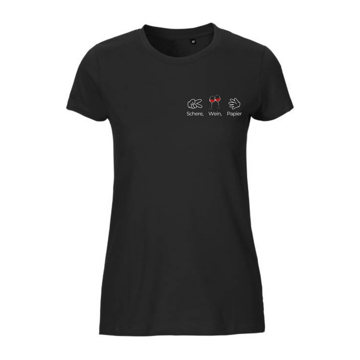 SCHERE WEIN PAPIER T-Damen