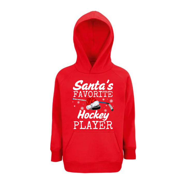 SANTAS FAVORITE HOCKEY PLAYER Hoodie-Kids
