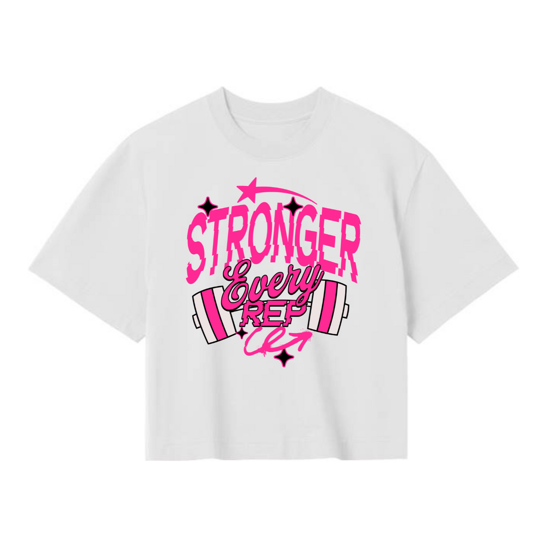 STRONGER EVERY REP Crop Top