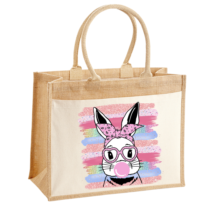 BUBBLE BUNNY Jute Shopper