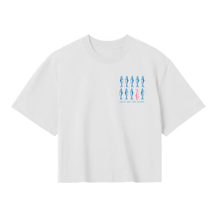RULES ARE FOR LOOSERS Crop Top