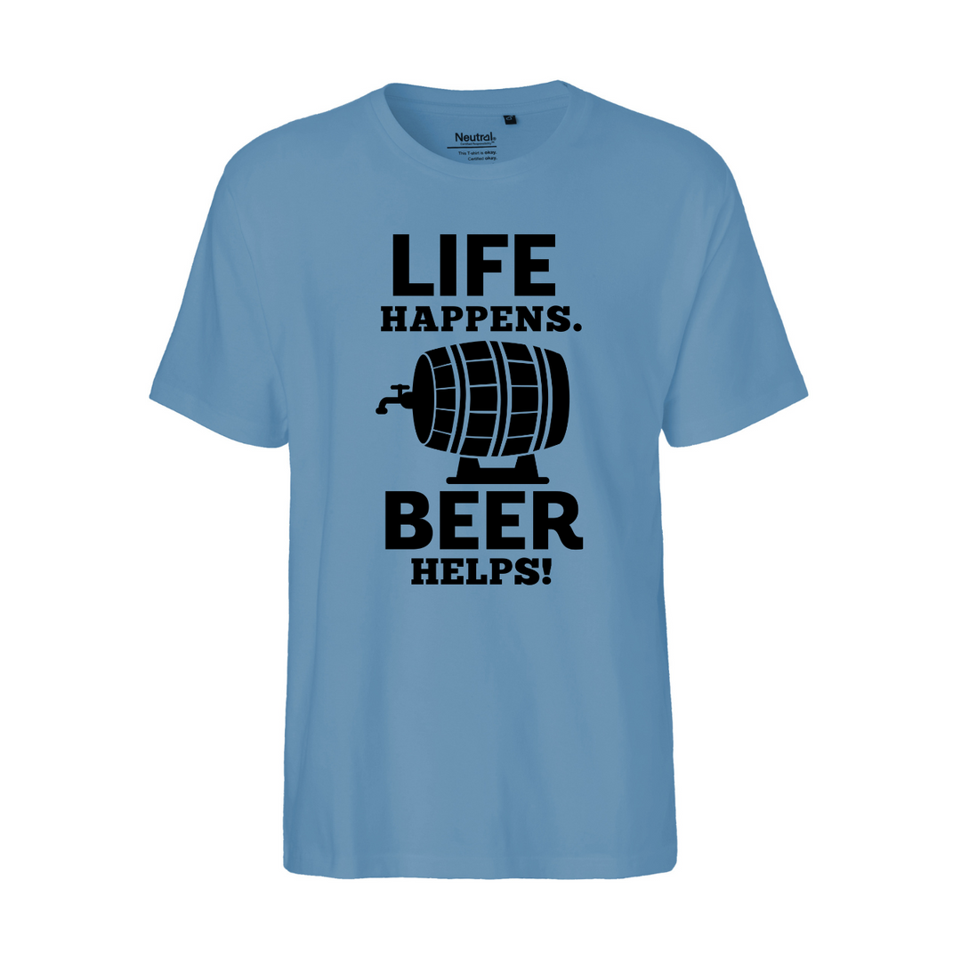 LIFE HAPPENS BEER HELPS T-Herren