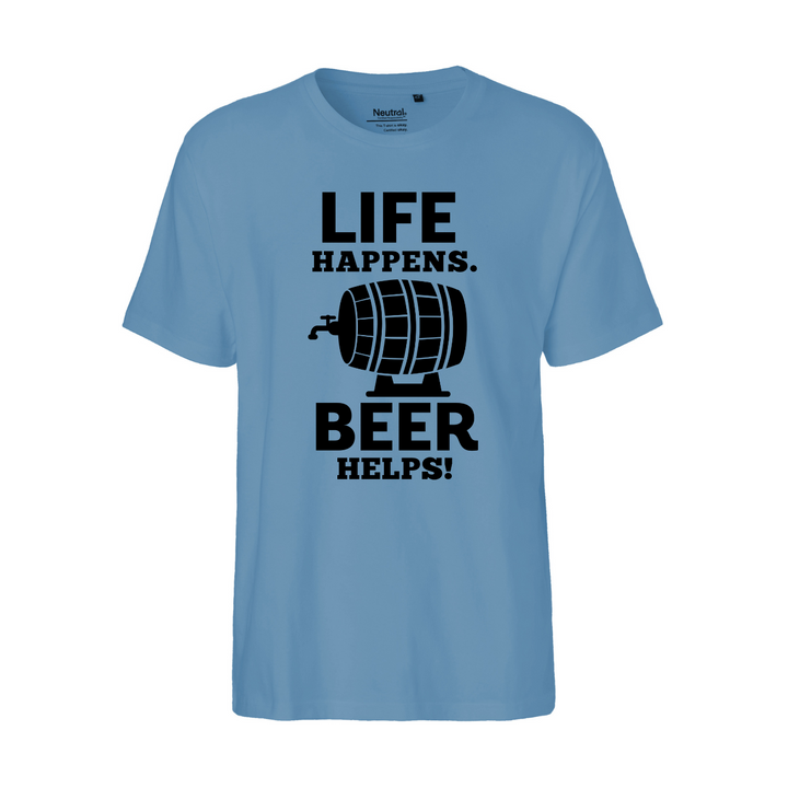 LIFE HAPPENS BEER HELPS T-Herren