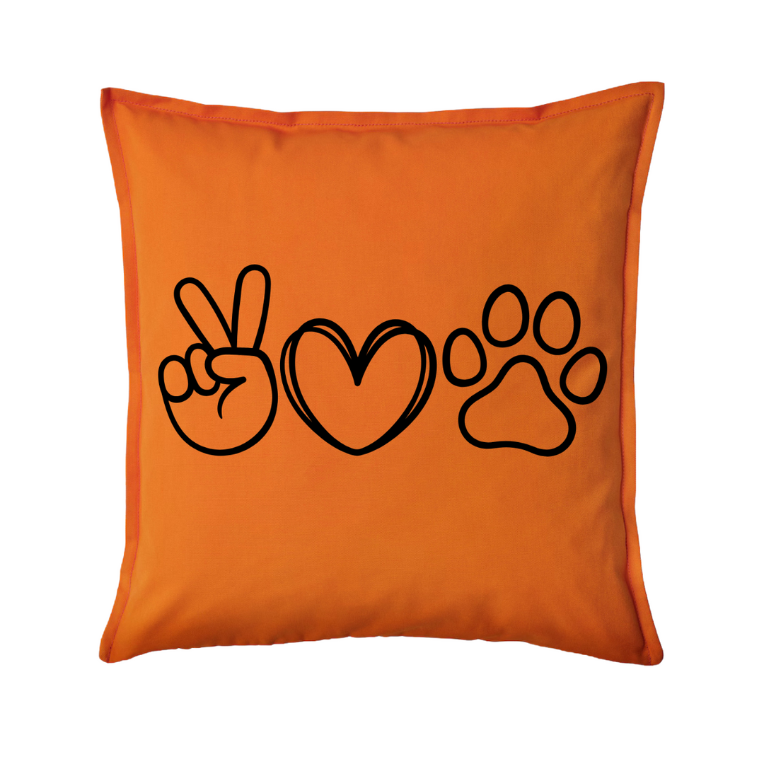 PEACE LOVE PAW Kissenbezug