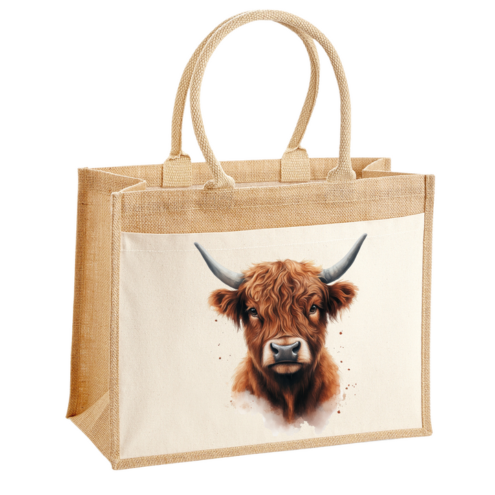 HOCHLAND-RIND I Jute Shopper