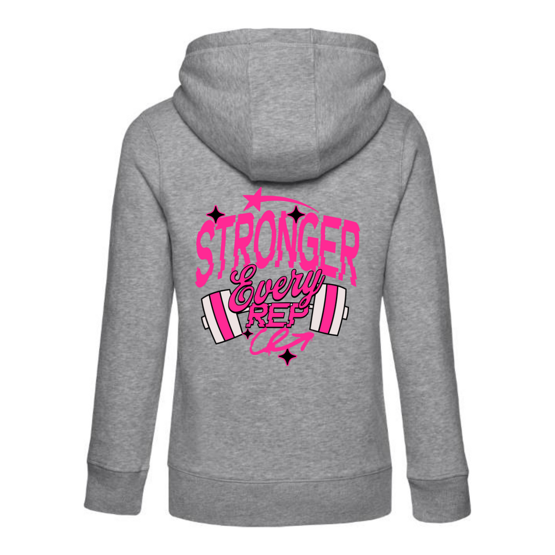 STRONGER EVERY REP Hoodie-Damen