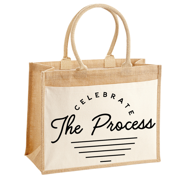 CELEBRATE THE PROCESS Jute Shopper