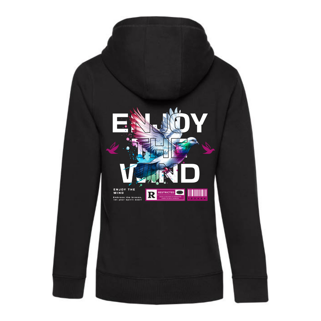 ENJOY THE WIND Hoodie-Damen