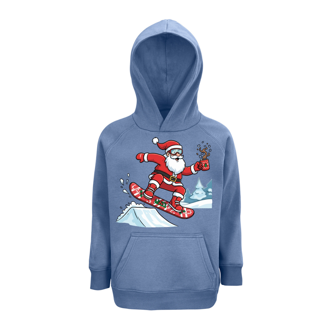 SNOWBOARD SANTA Hoodie-Kids