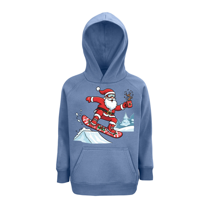 SNOWBOARD SANTA Hoodie-Kids