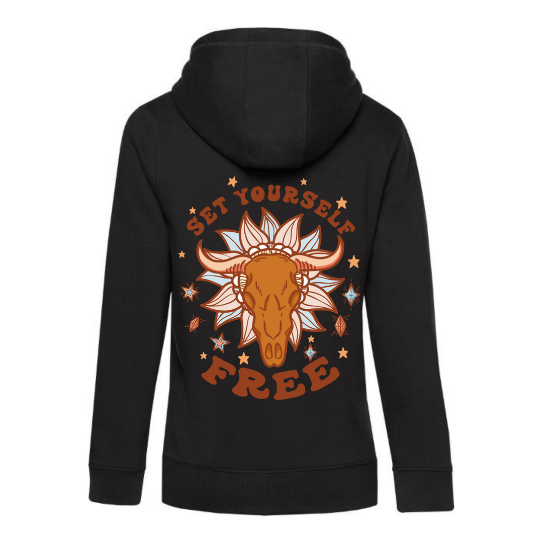SET YOURSELF FREE Hoodie-Damen