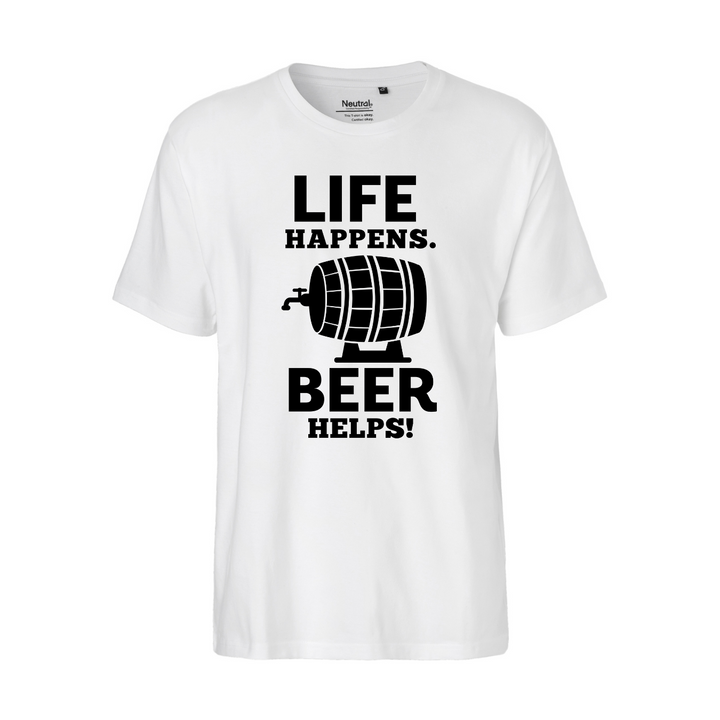 LIFE HAPPENS BEER HELPS T-Herren