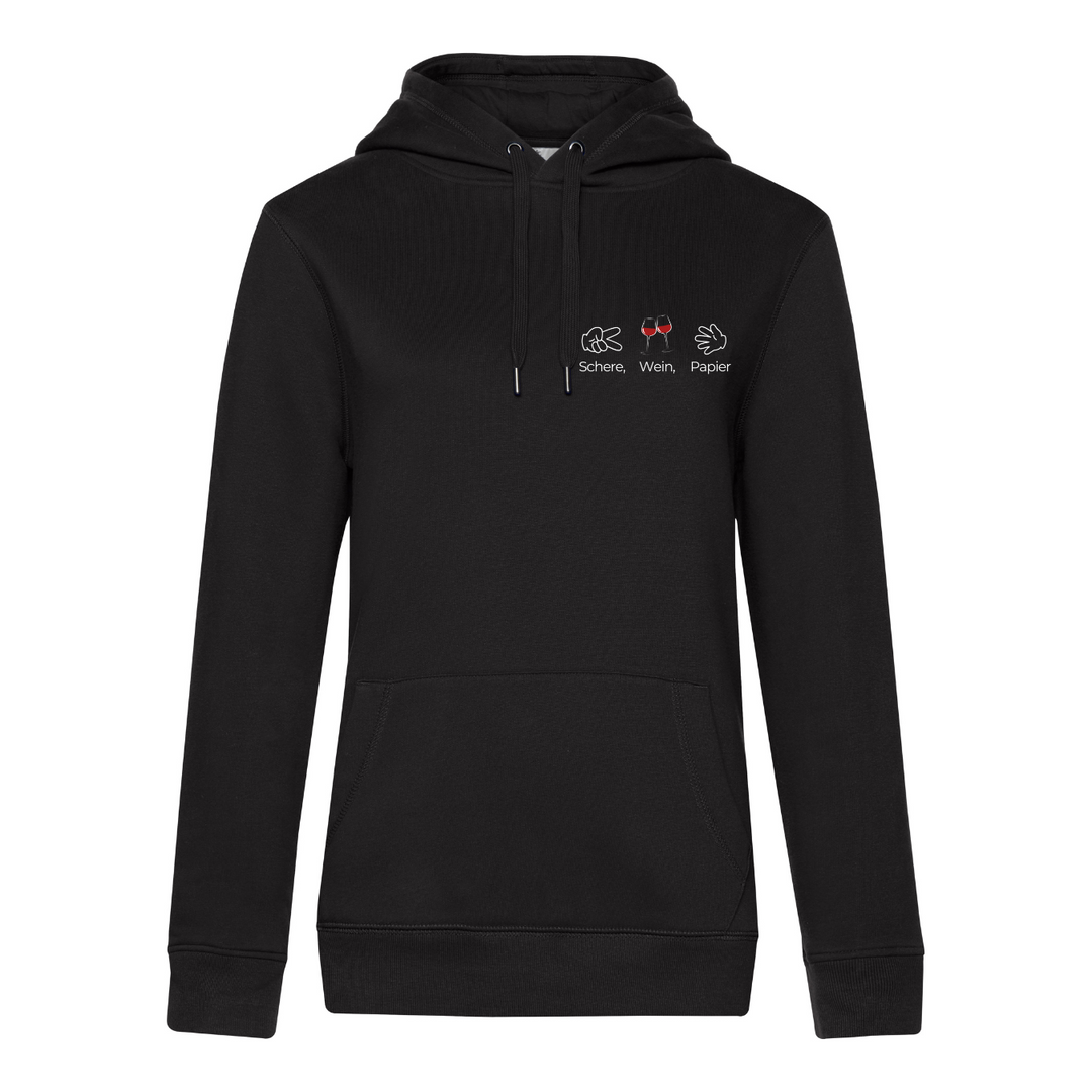 SCHERE WEIN PAPIER Hoodie-Damen