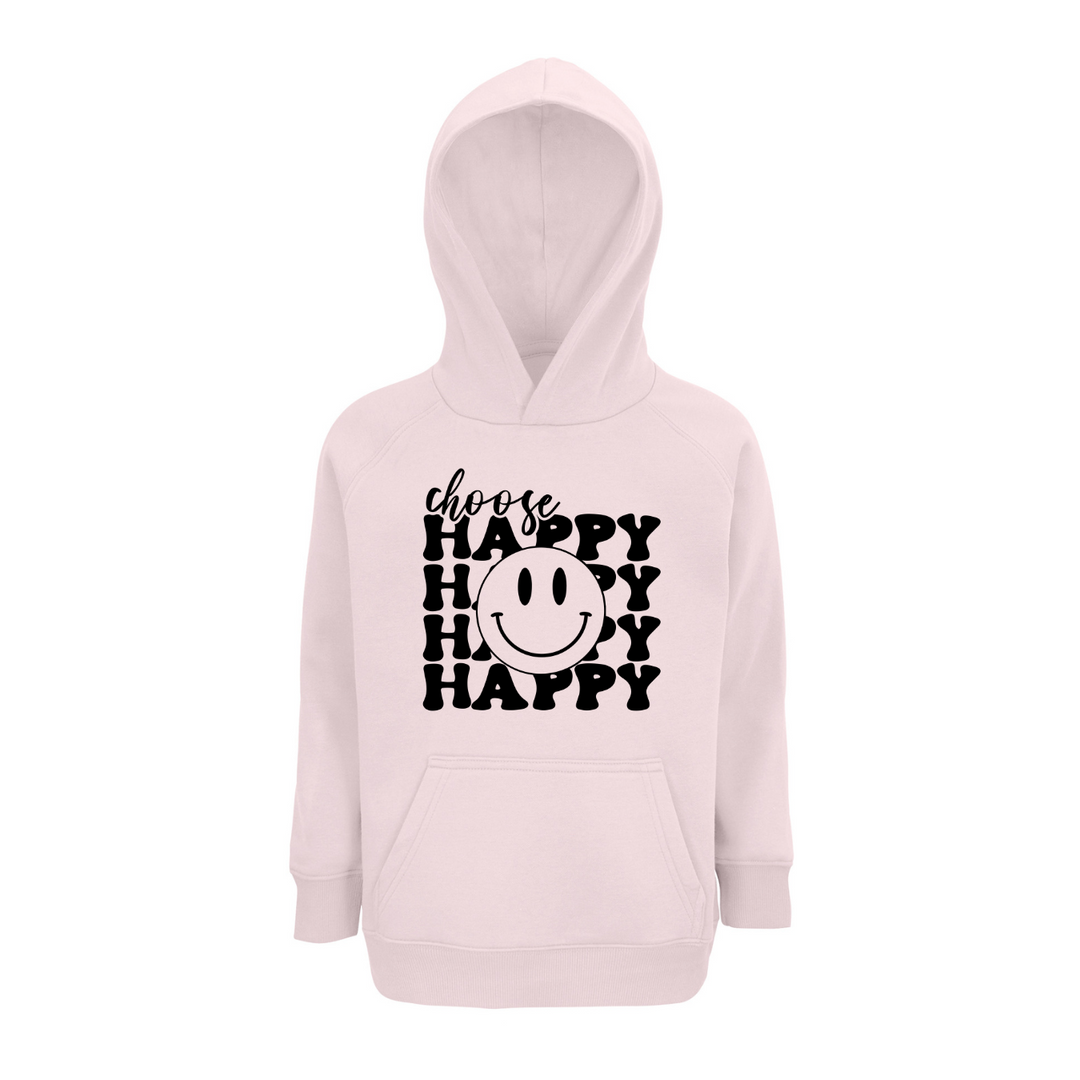 CHOOSE HAPPY Hoodie-Kids