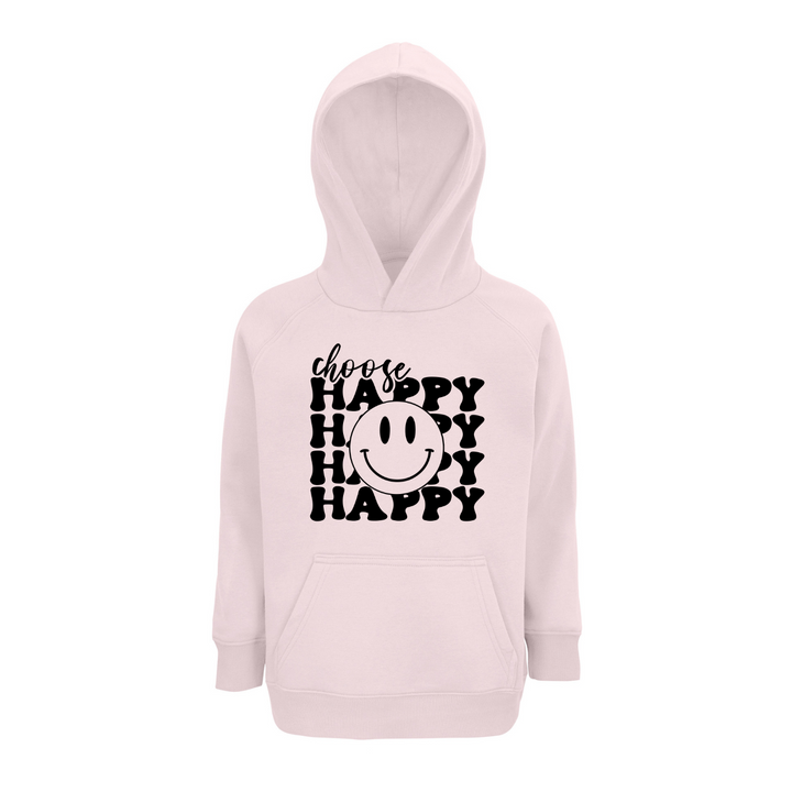 CHOOSE HAPPY Hoodie-Kids