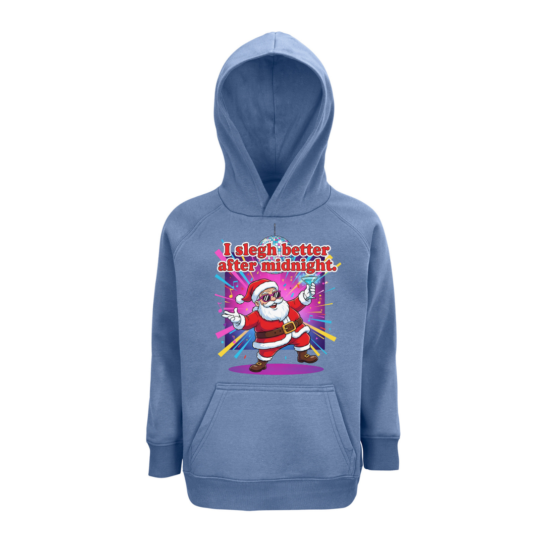 I SLEGH BETTER AFTER MIDNIGHT Hoodie-Kids