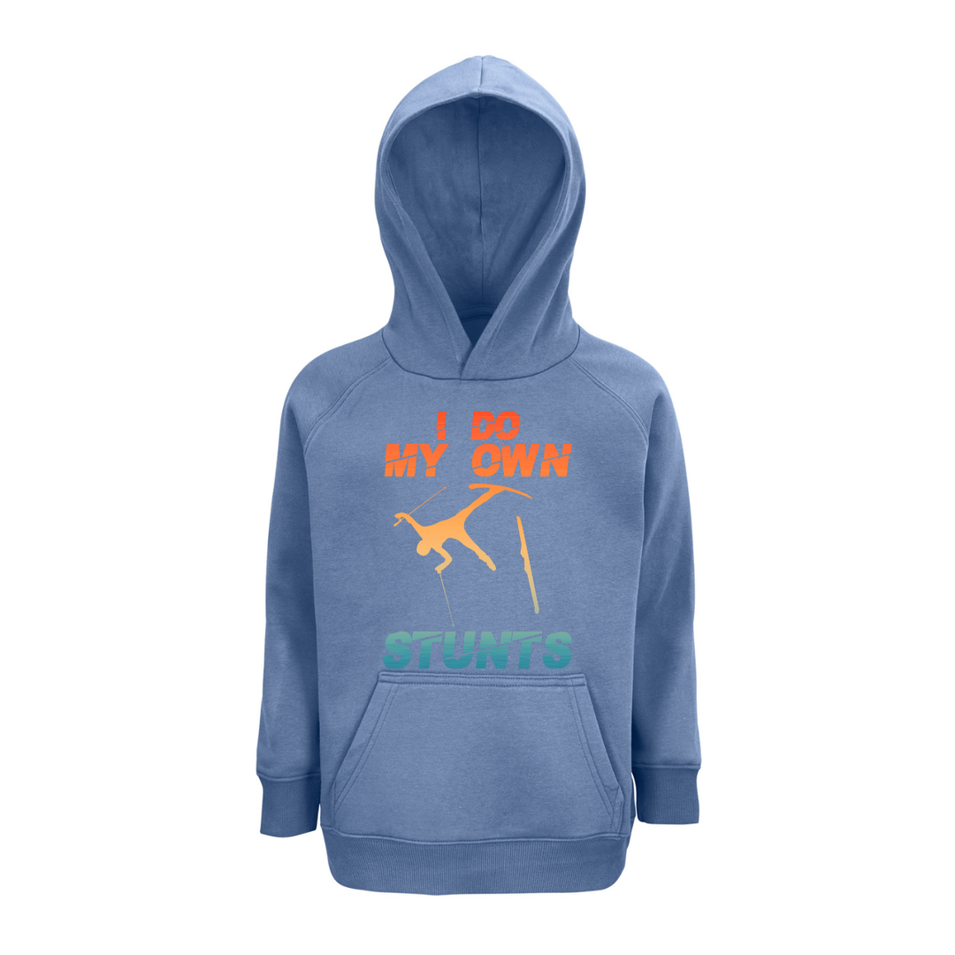 I DO MY OWN STUNTS Hoodie-Kids