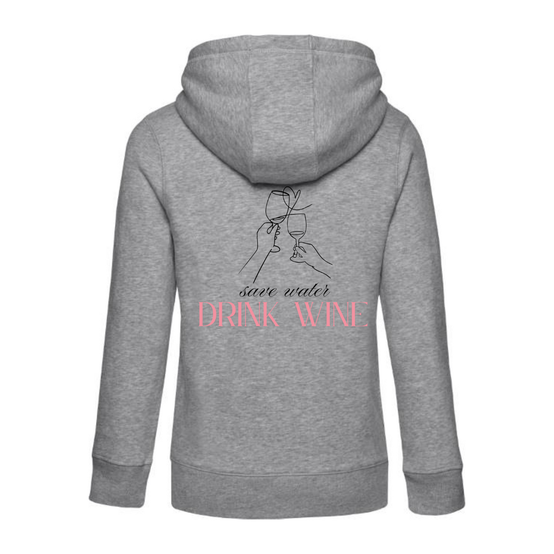 SAVE WATER DRINK WINE Hoodie-Damen