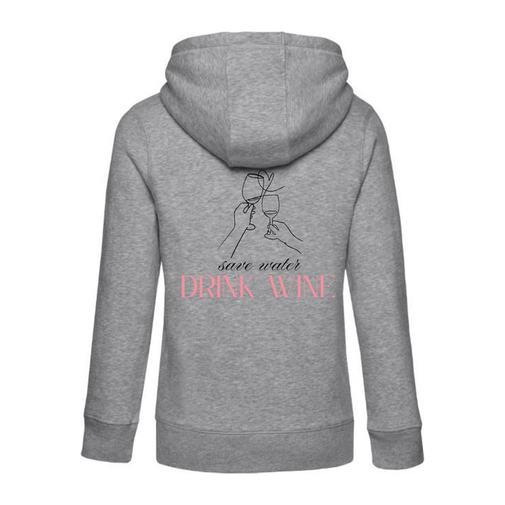SAVE WATER DRINK WINE Hoodie-Damen