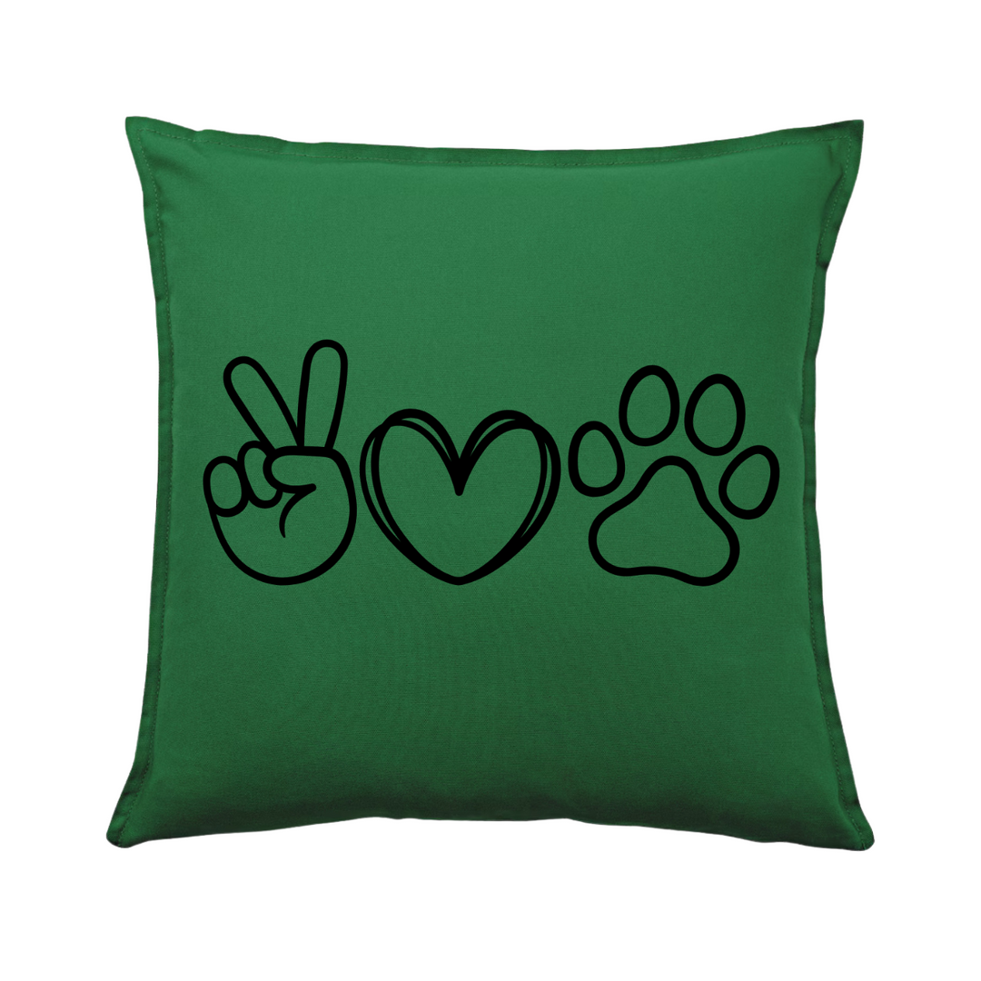 PEACE LOVE PAW Kissenbezug