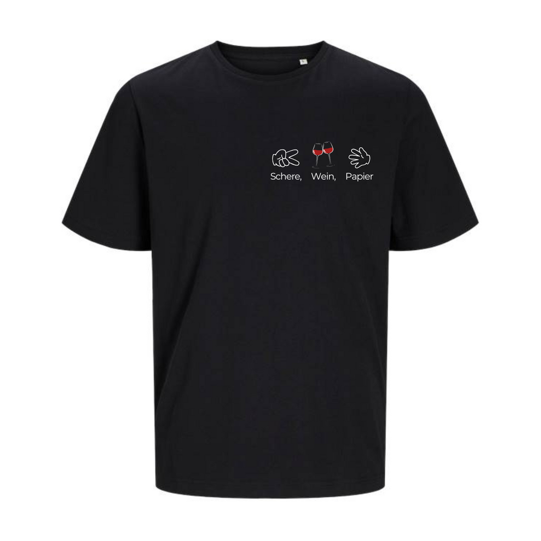 SCHERE, WEIN, PAPIER T-Unisex
