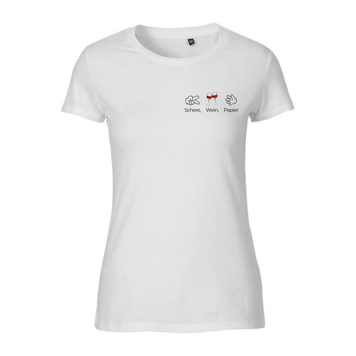 SCHERE WEIN PAPIER T-Damen