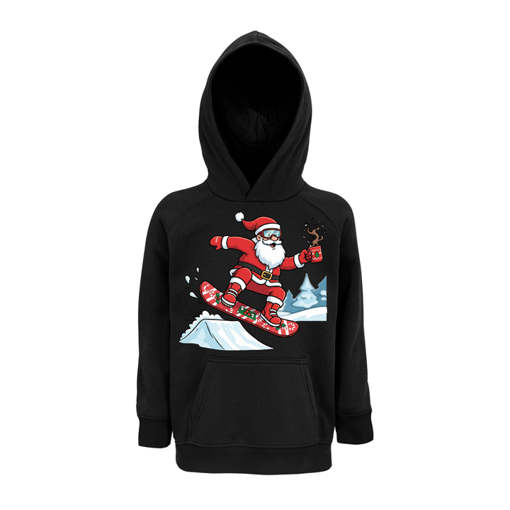 SNOWBOARD SANTA Hoodie-Kids