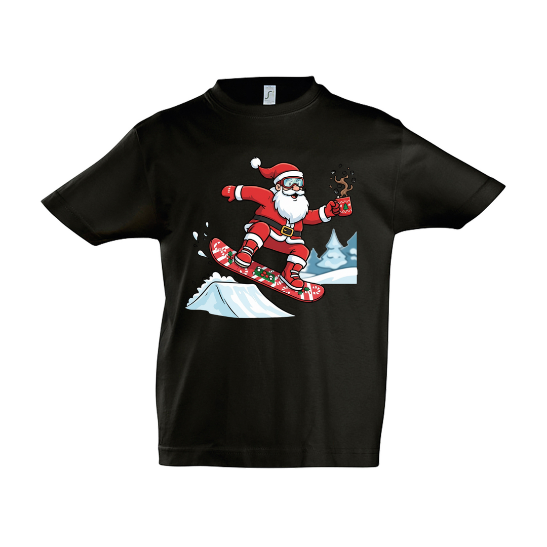 SNOWBOARD SANTA T-Kids