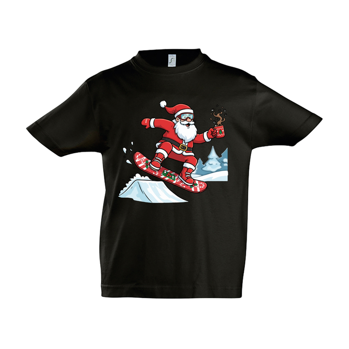 SNOWBOARD SANTA T-Kids