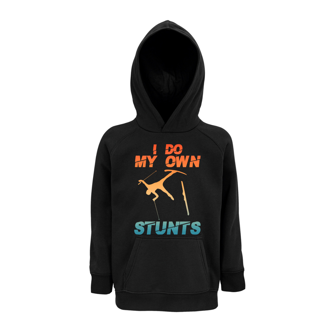 I DO MY OWN STUNTS Hoodie-Kids