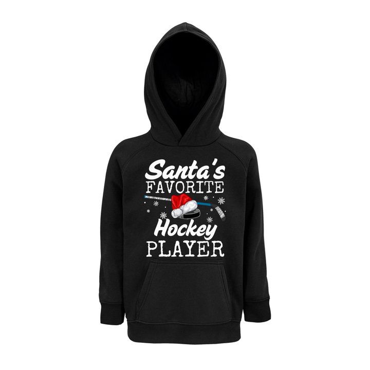SANTAS FAVORITE HOCKEY PLAYER Hoodie-Kids