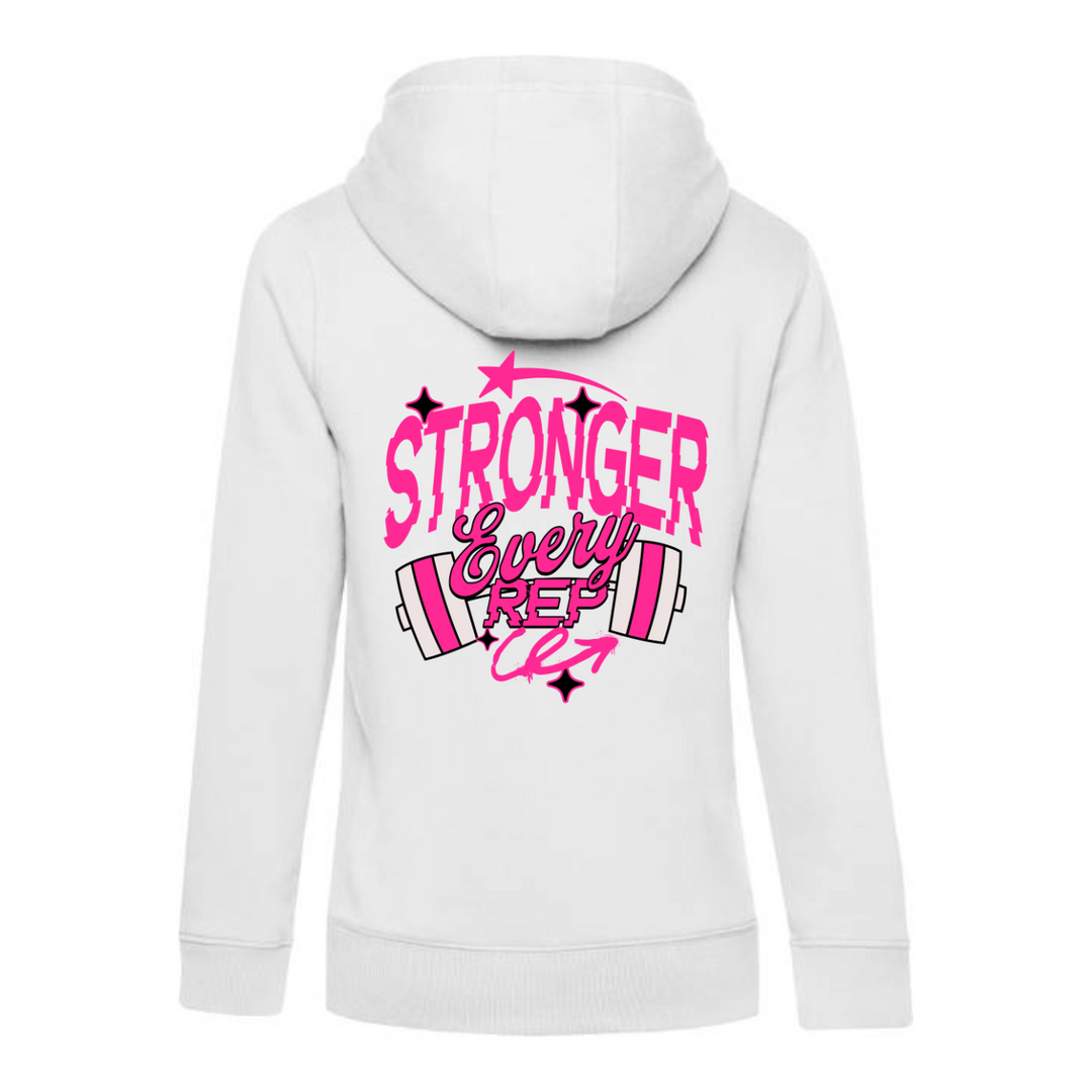 STRONGER EVERY REP Hoodie-Damen