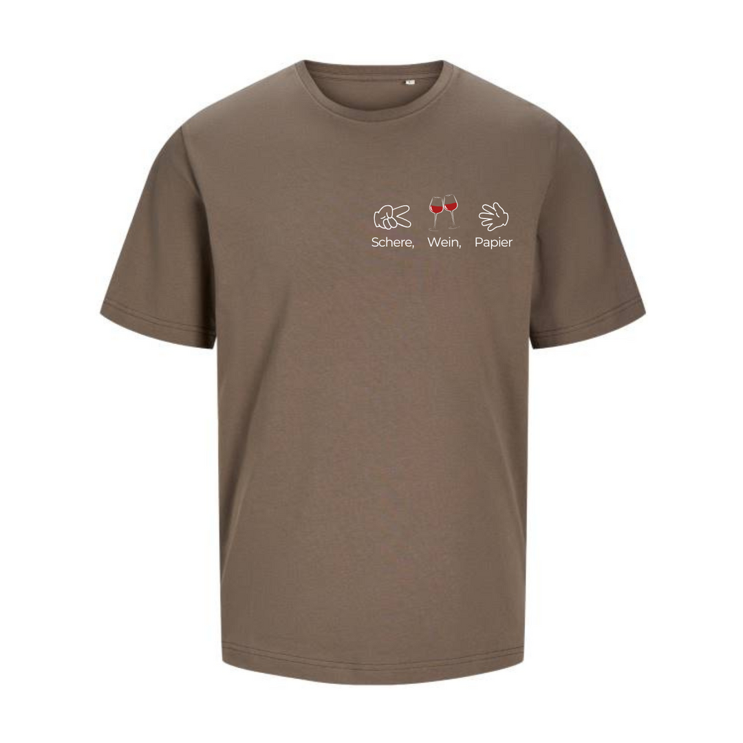 SCHERE, WEIN, PAPIER T-Unisex