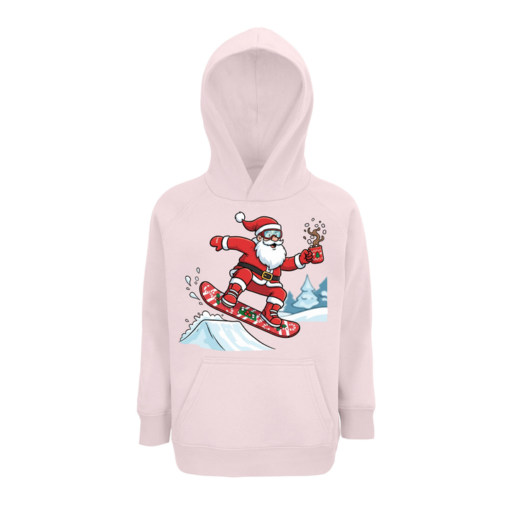 SNOWBOARD SANTA Hoodie-Kids