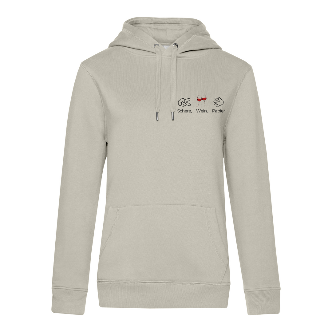 SCHERE WEIN PAPIER Hoodie-Damen