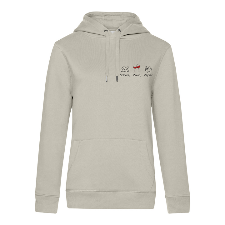 SCHERE WEIN PAPIER Hoodie-Damen