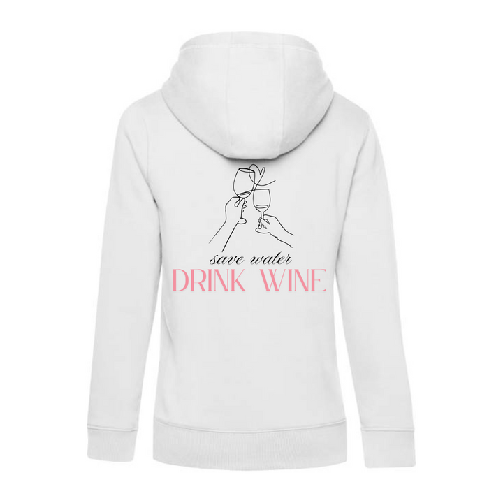 SAVE WATER DRINK WINE Hoodie-Damen