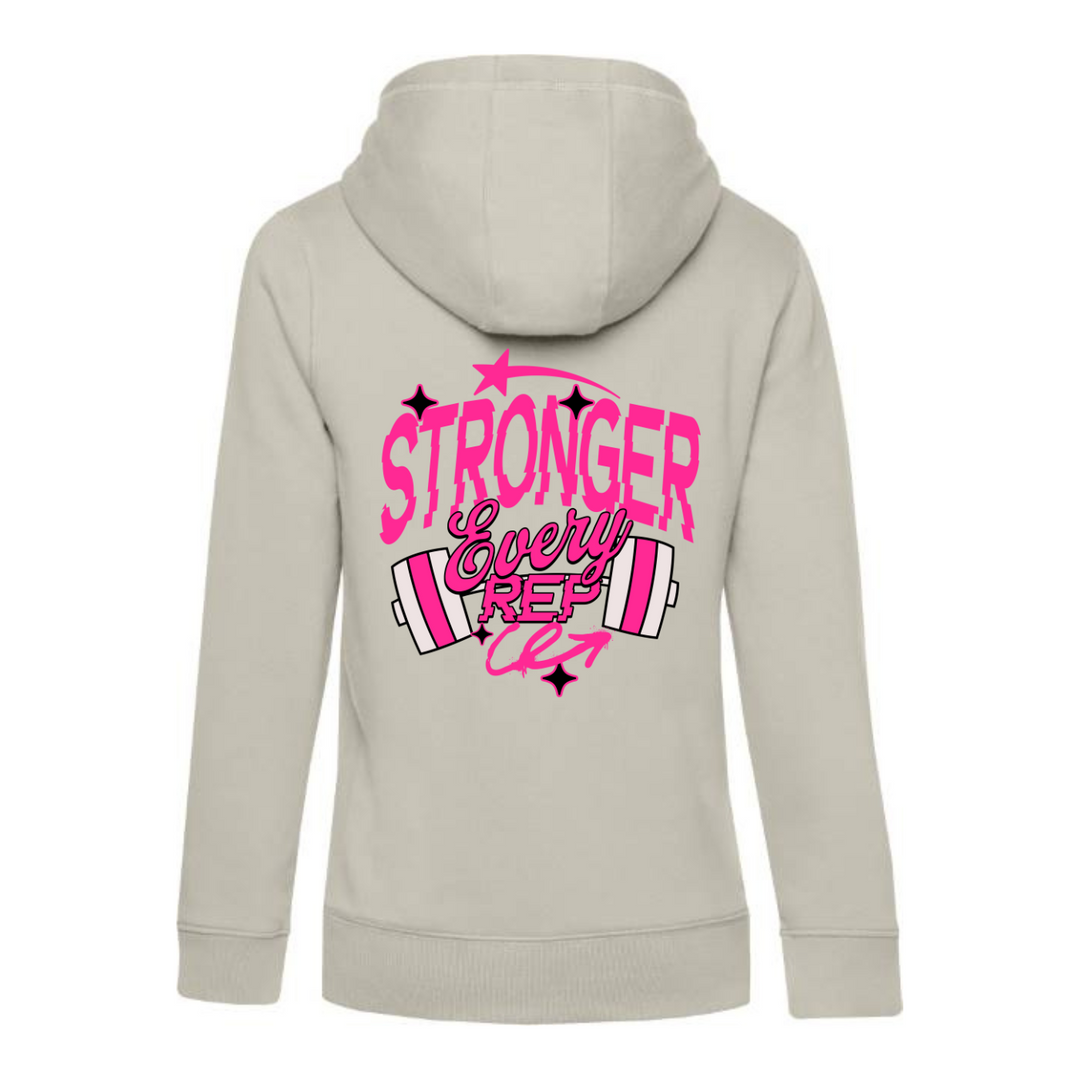 STRONGER EVERY REP Hoodie-Damen