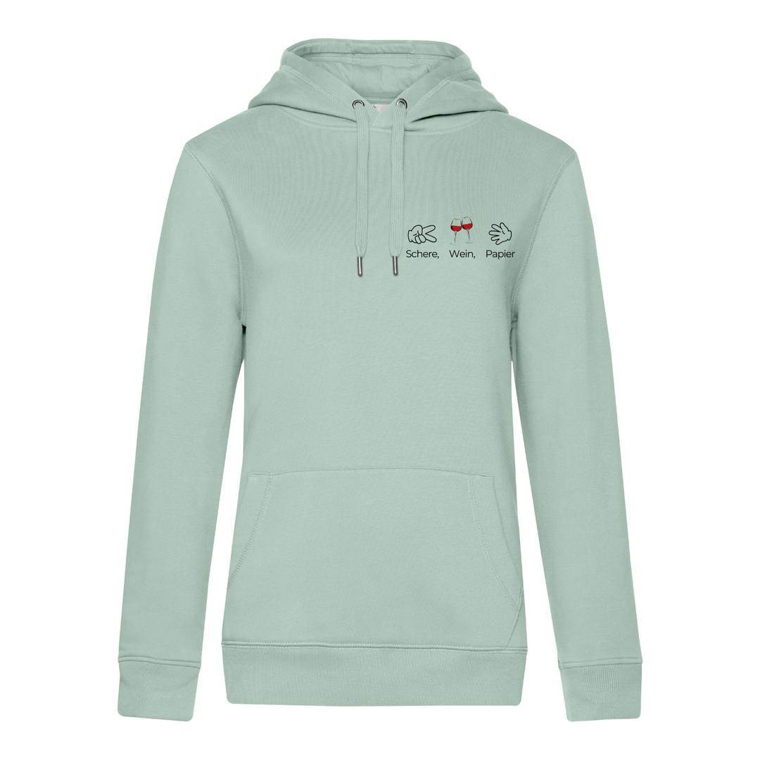 SCHERE WEIN PAPIER Hoodie-Damen