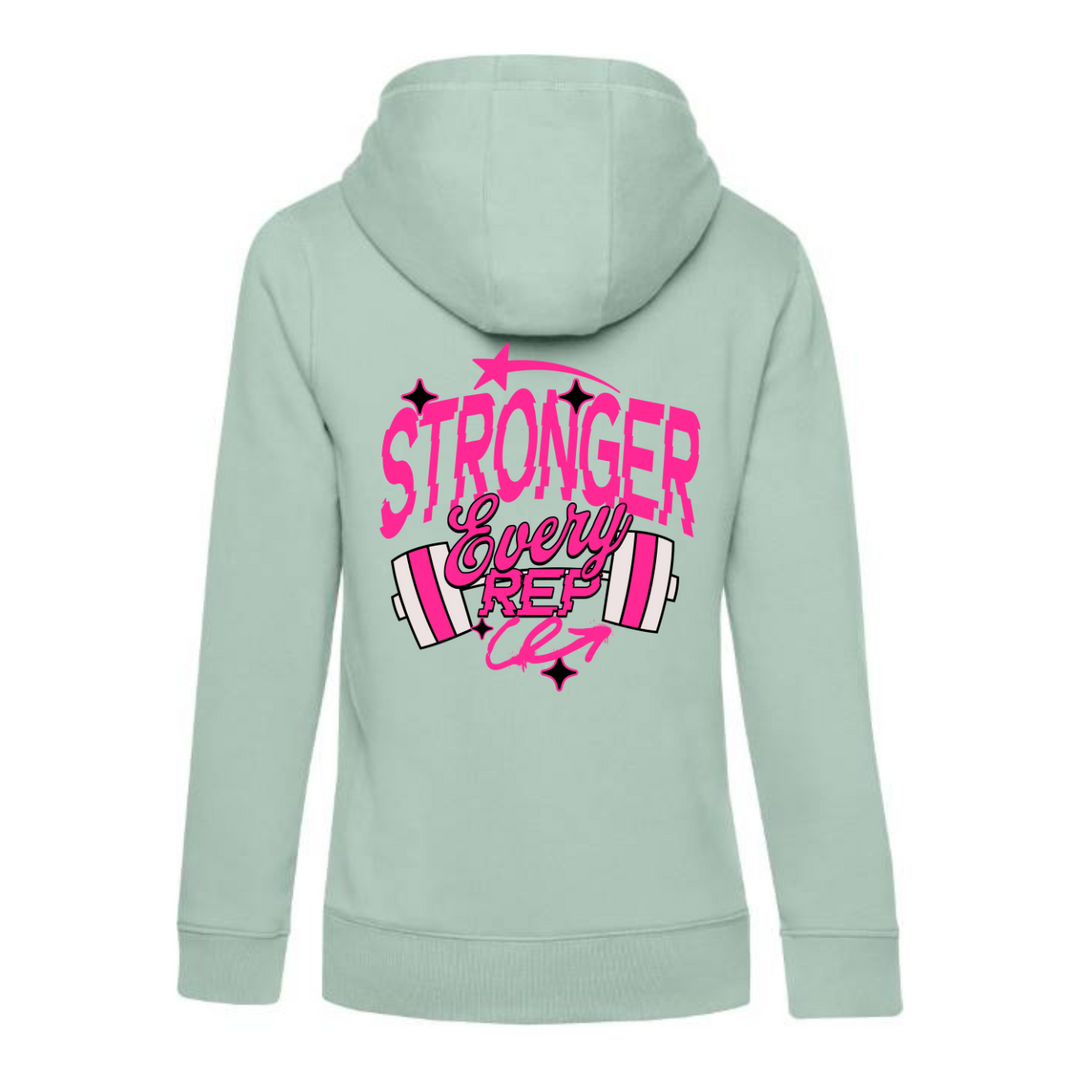 STRONGER EVERY REP Hoodie-Damen