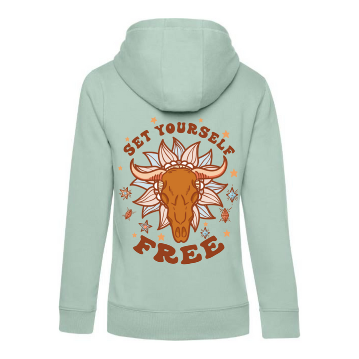 SET YOURSELF FREE Hoodie-Damen
