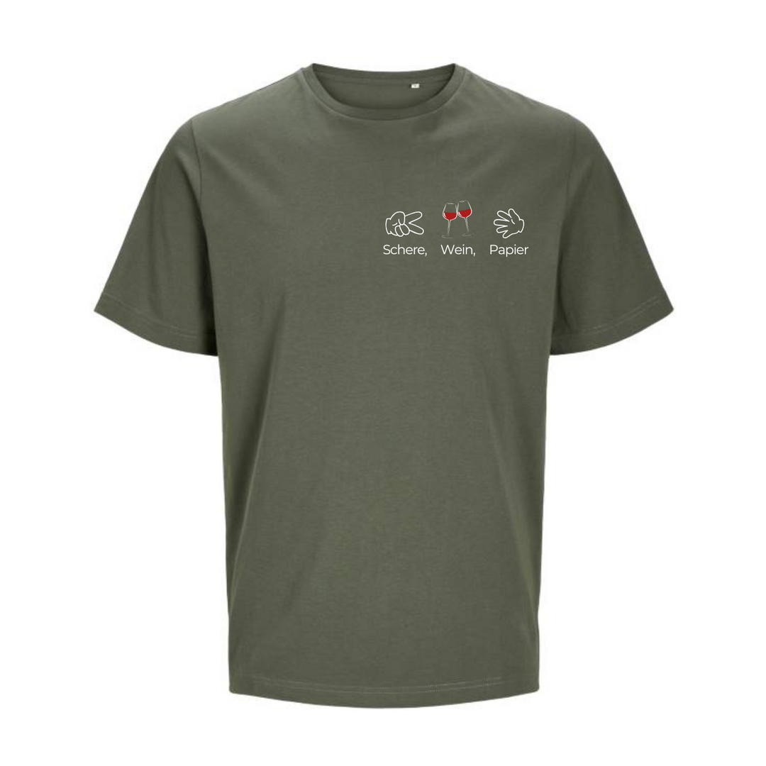 SCHERE, WEIN, PAPIER T-Unisex